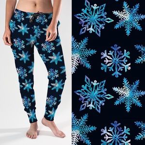 Snowflake Christmas joggers with POCKETS!